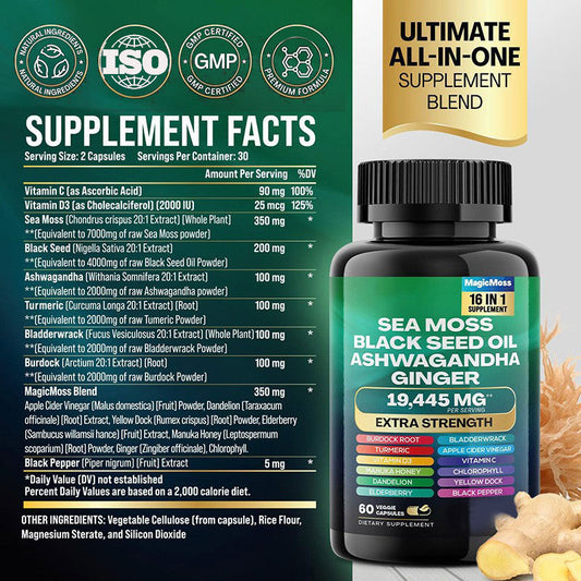Customization Dietary Supplement Seaweed Immune Support Capsules