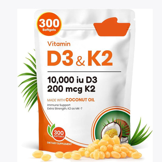Customization Dietary Supplement Coconut oil Vitamin D3+K2 Softgel