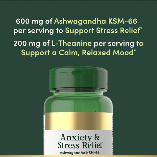 Dietary Supplement tress & anxiety relie KSM-66® Ashwagandha 60/90/120 Tablets