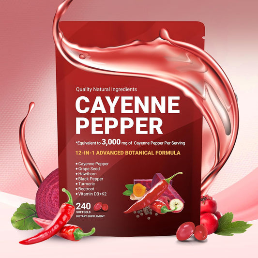 Custom Supplement Private Label Cayenne Pepper Vitamins Softgels Manufacturer