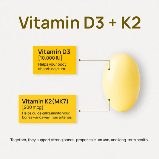 Custom Supplement Vitamin D3 K2 Bone Support Coconut Oil Softgel Manufacturer