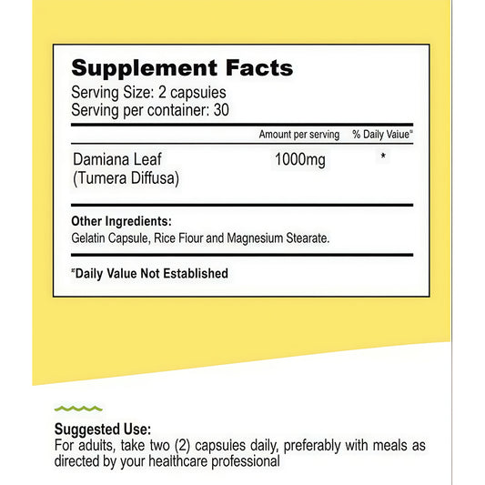 Customization Dietary Supplement enhances sexual wellness Damiana Capsules