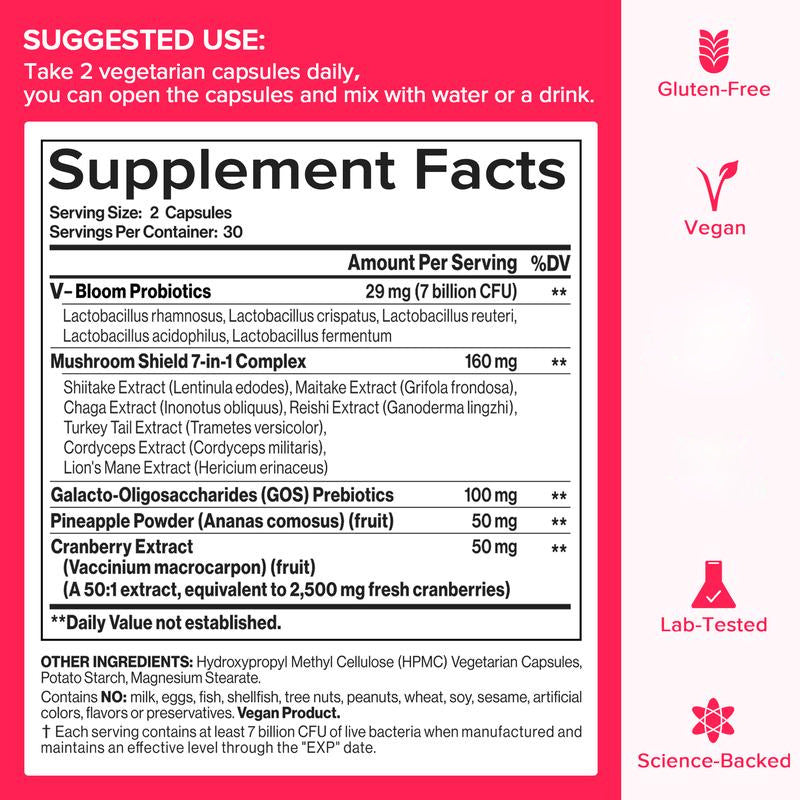 Customization Dietary Supplement Feminine Probiotics for Women's pH Balance Capsules