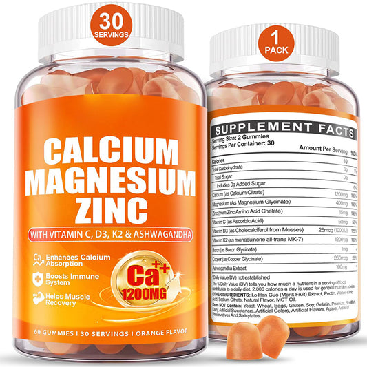 Customization Dietary Supplement Gummies Support Bone Strength & Density 90/120 Gummies