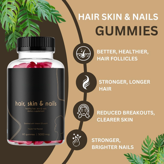 Custom Supplement Biotin Vitamin Hair Skin & Nails Gummies Manufacturer
